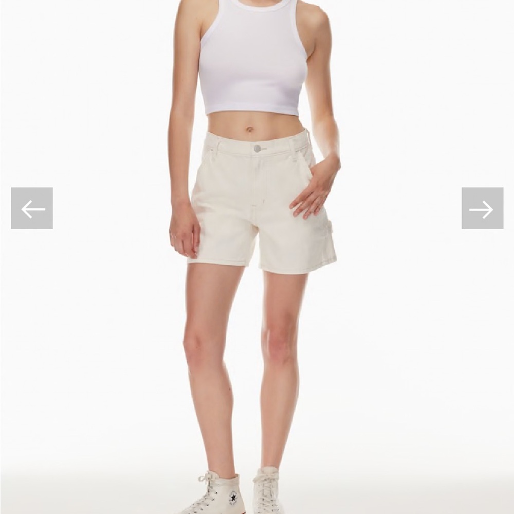 Aritzia Off-White Denim Shorts